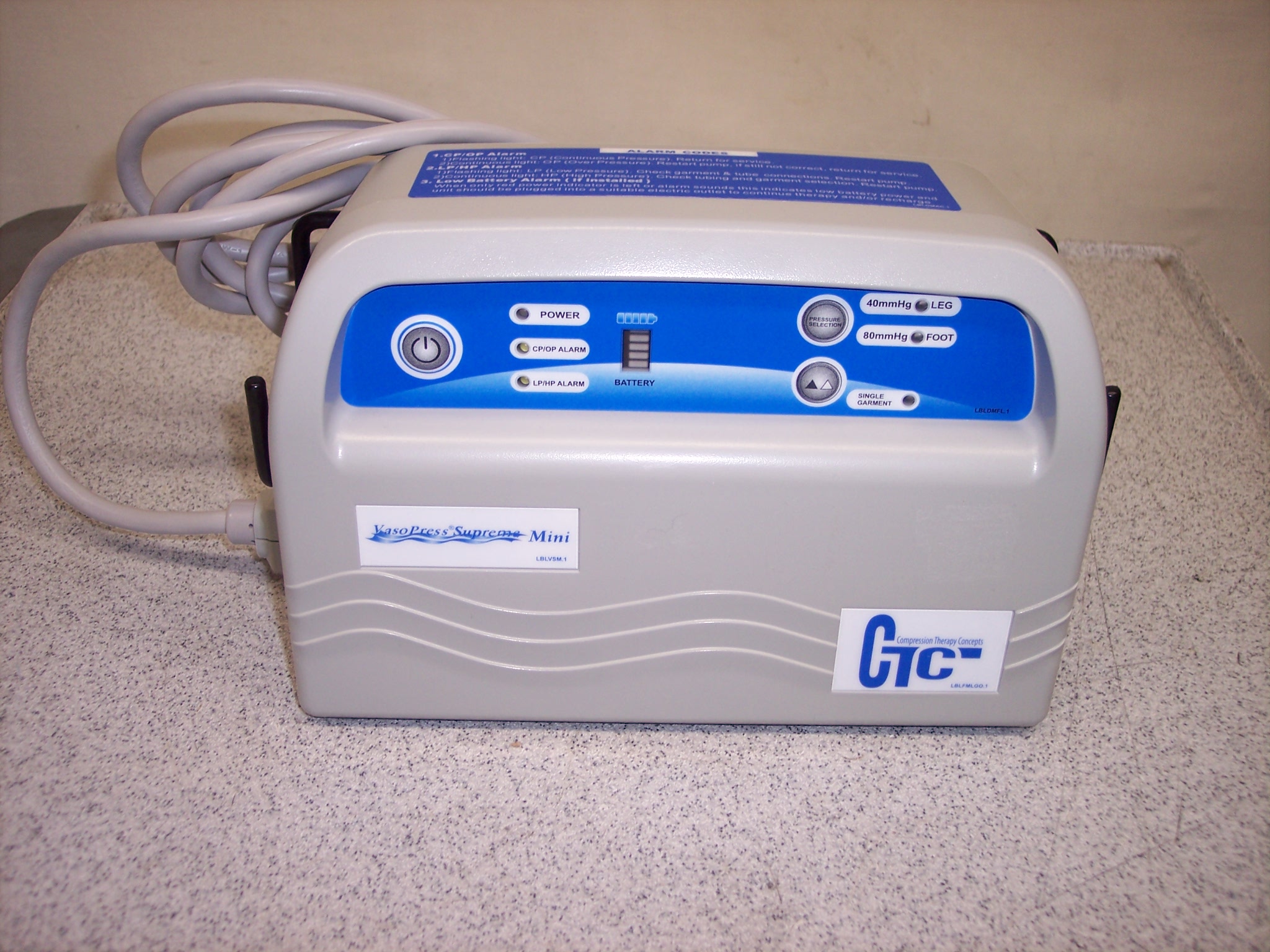CTC VP500DM Vaso Press Supreme Mini DVT Pump 