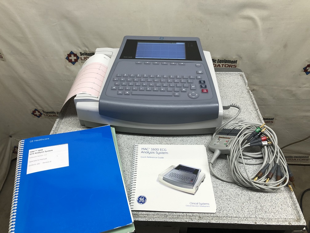 GE MAC 1600 Resting ECG Analysis Machine 