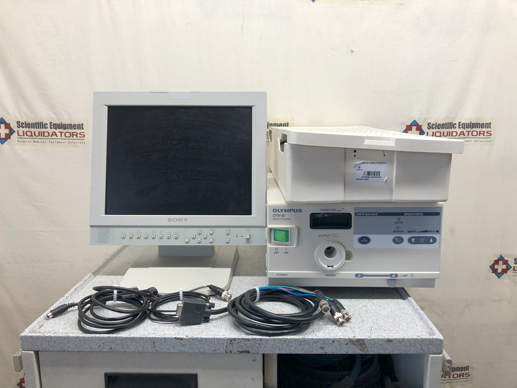 Olympus OTV-SI with CYF Type V2 Cysto-Nephroscope and Sony LMD-1420MD Monitor