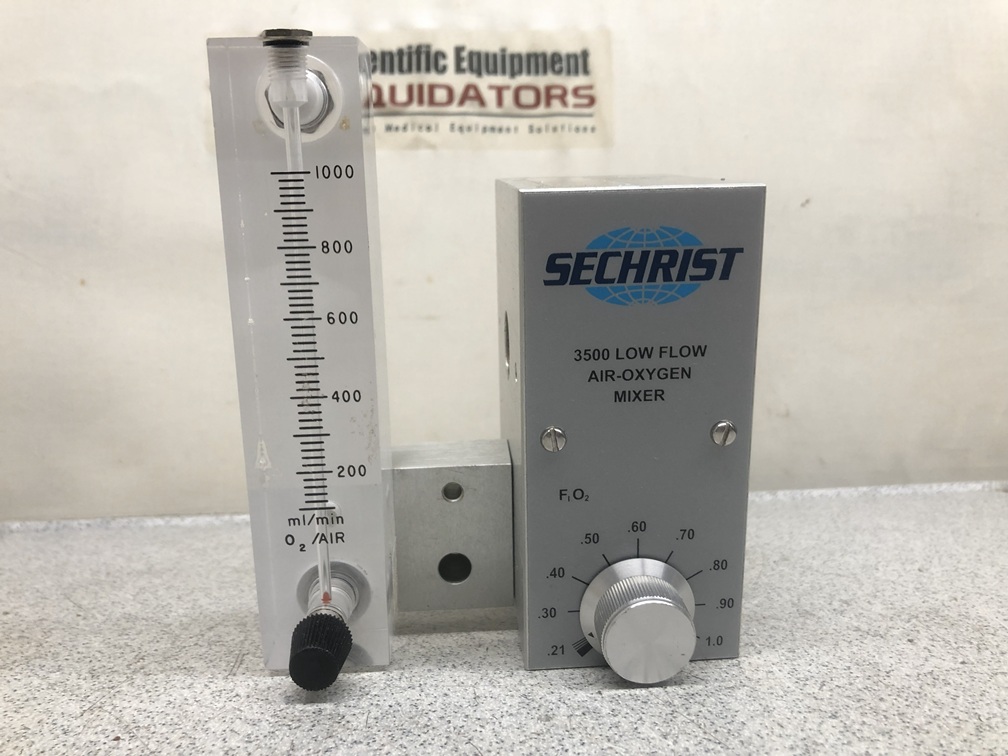 Sechrist 3500 Low Flow Air/Oxygen Mixer (Missing Flowmeter)