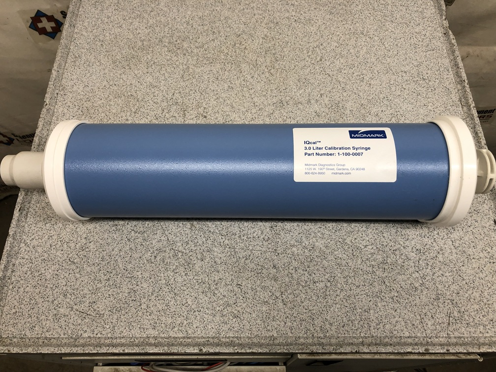Midmark IQcal 1-100-0007 3.0 Liter Spirometer Calibration Syringe