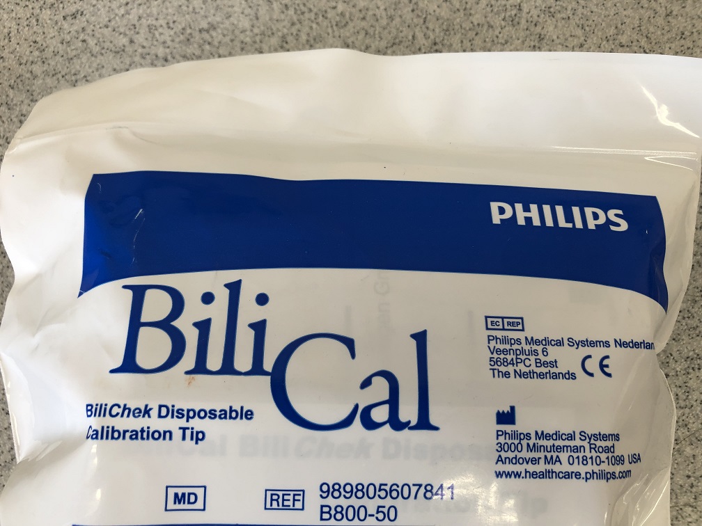 Philips 989805607841 BiliCal BiliCheck Disposable Calibration Tip, Pack of 50, Expiration 2023-12-31