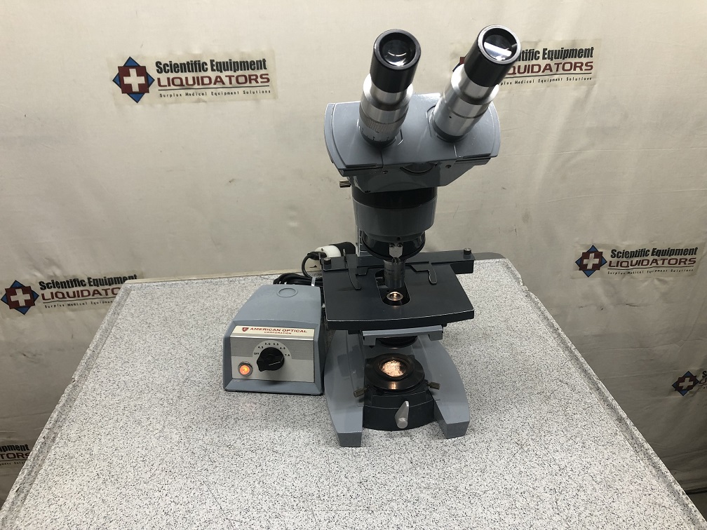 American Optical Spencer Binocular Microscope