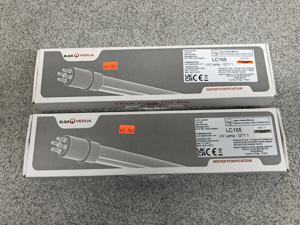 Elga Veolia LC105 UV Lamp (Lot of 2 Bulbs)